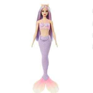 Barbie Mermaid Doll with Pink and Lilac Hair, Purple Tail and Headband Accessory